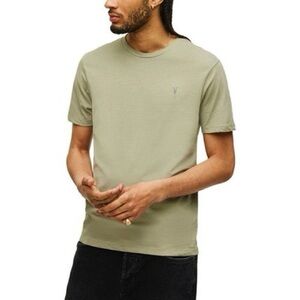 All Saints Men’s Khaki Cotton Crewneck T-Shirt Small